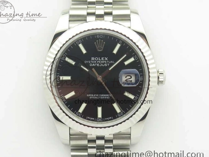 Black Markers Jubilee DateJust Edition on Best 41 REF Clone 126334 Bracelet 1:1 V2 A3235 SS Stick Dial 0927